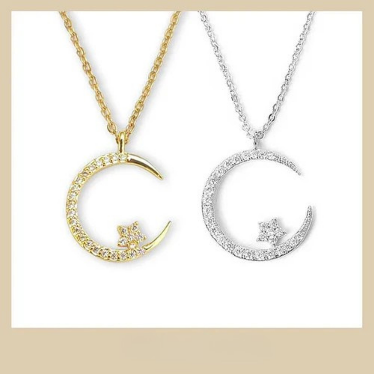 Luz · Collar de luna y estrella – Silvia Morel
