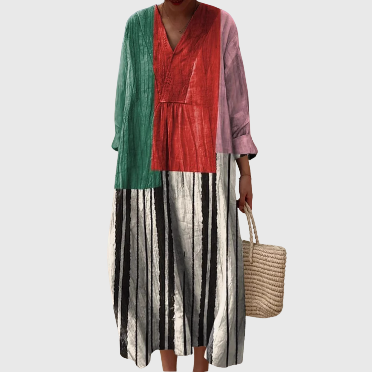 Malva · Vestido estampado fluido – Silvia Morel