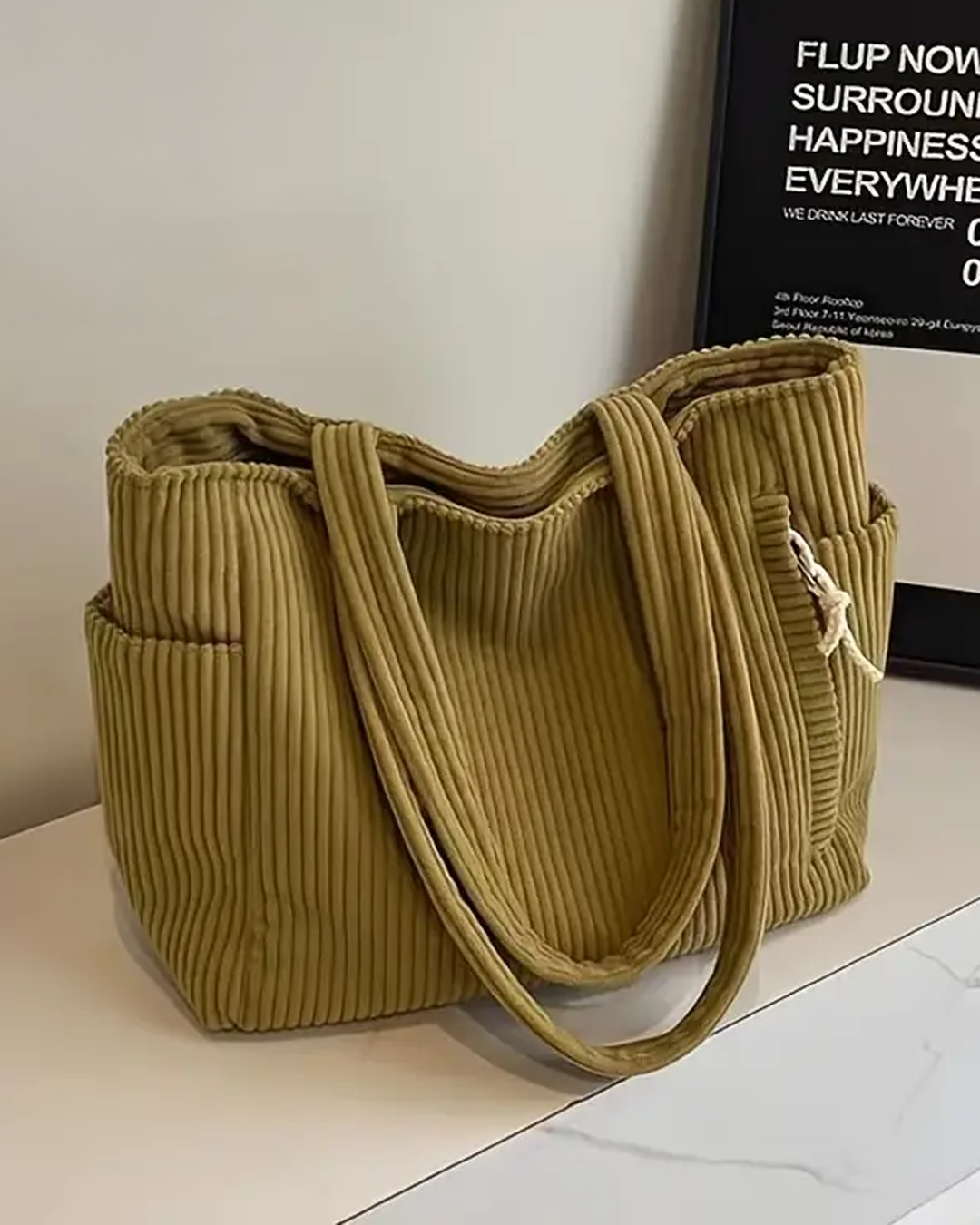 Abigail · Bolso tote acanalado con cordón – Silvia Morel