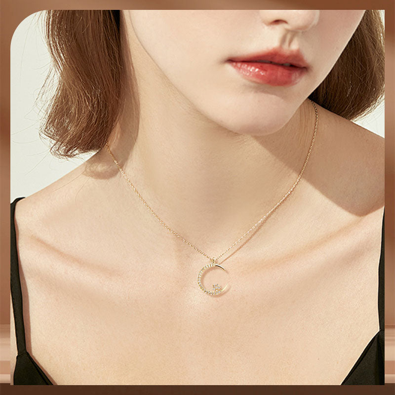 Luz · Collar de luna y estrella – Silvia Morel