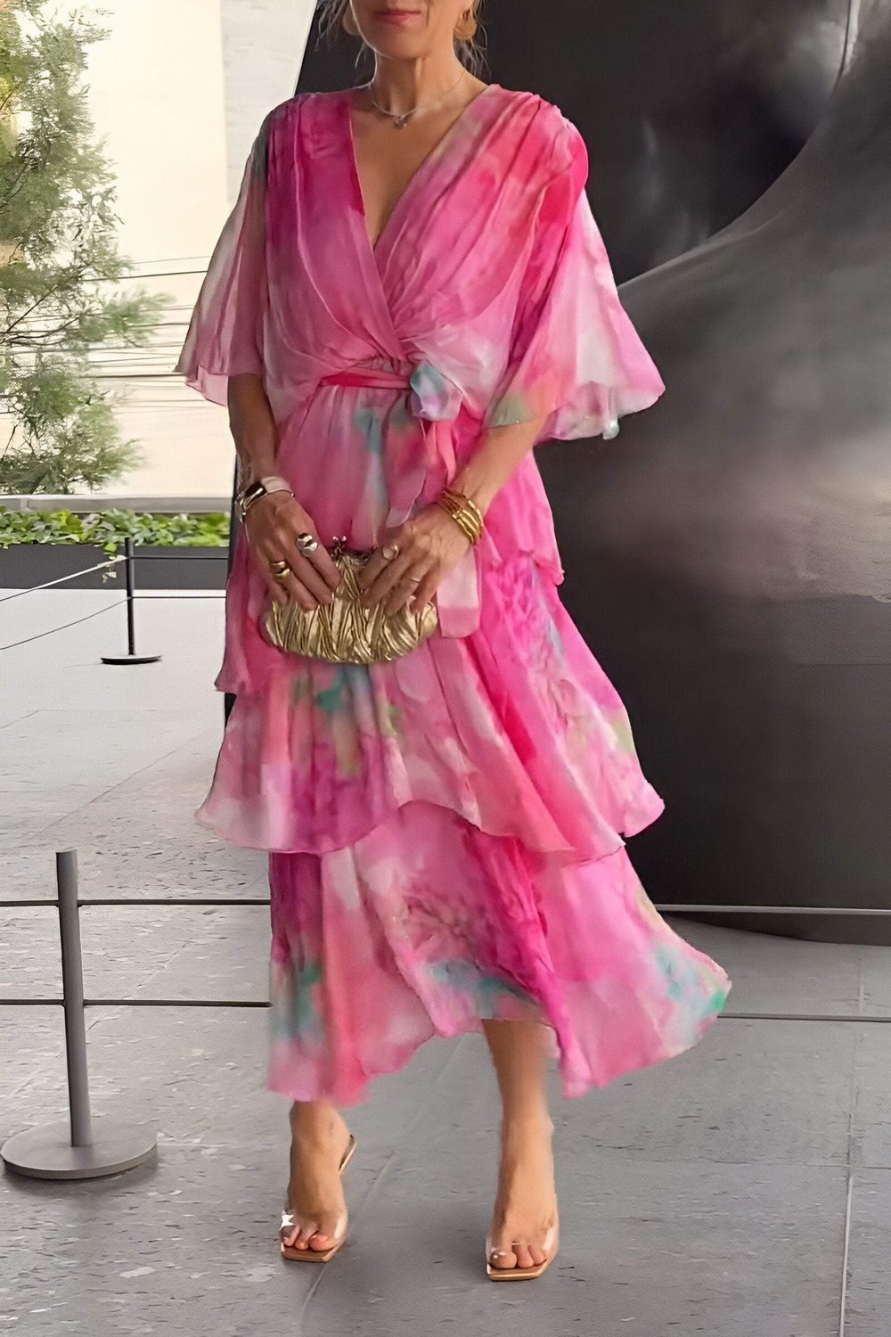 Olivia · Vestido largo bohemio acuarela – Silvia Morel