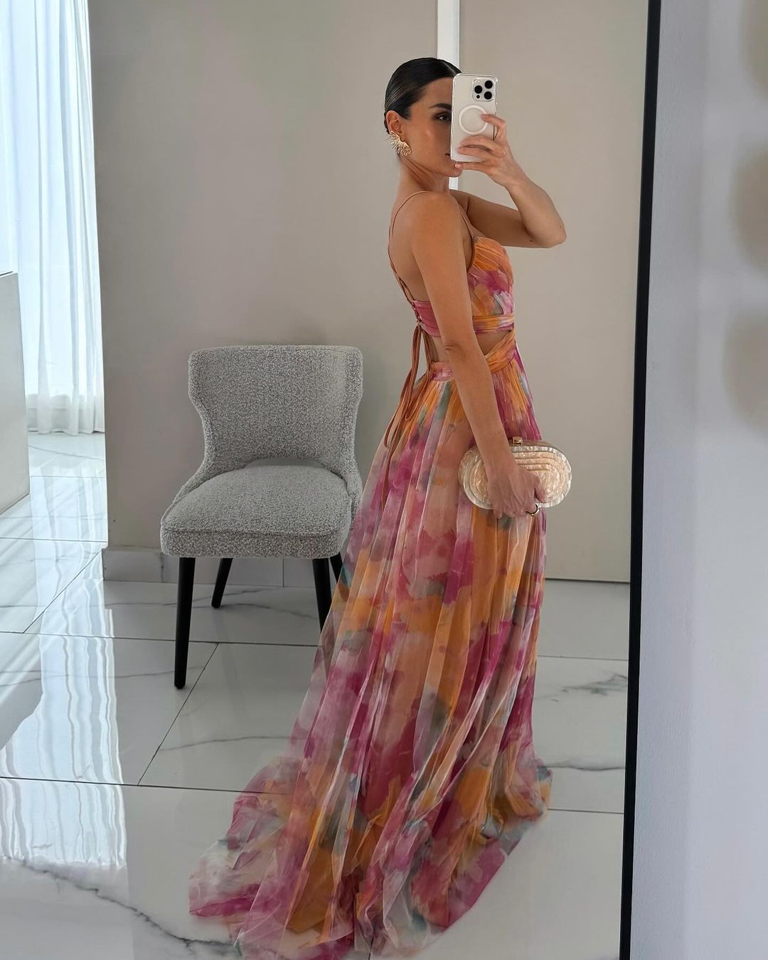 Alba · Vestido largo floral – Silvia Morel