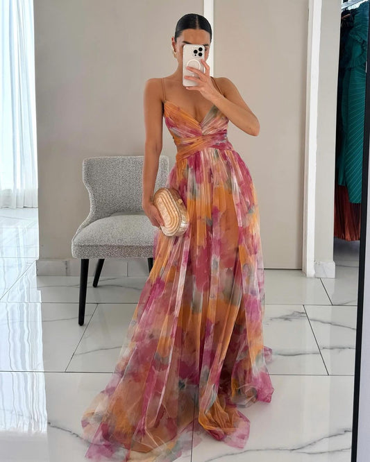 Alba · Vestido largo floral – Silvia Morel