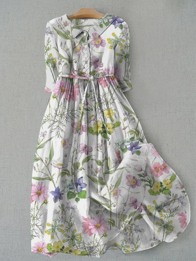 Violeta · Vestido midi floral vintage – Silvia Morel