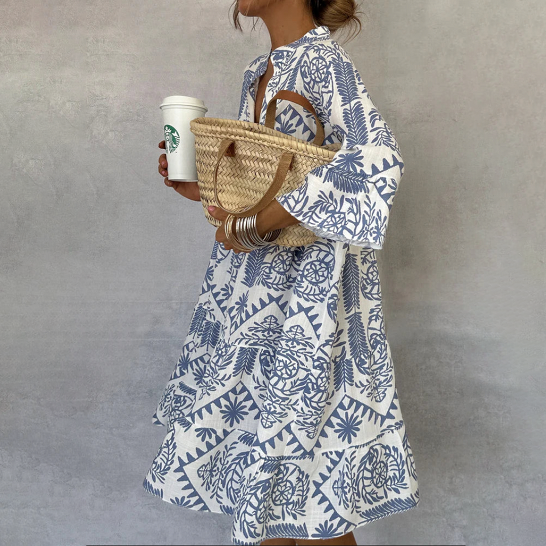 Nina · Vestido casual azul de verano – Silvia Morel