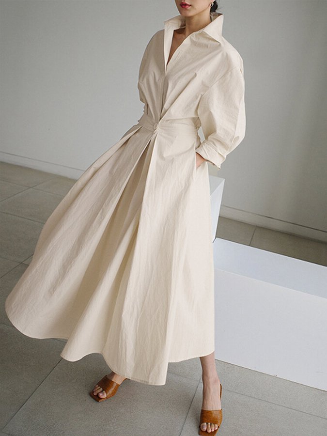 Elba · Vestido midi abotonado – Silvia Morel