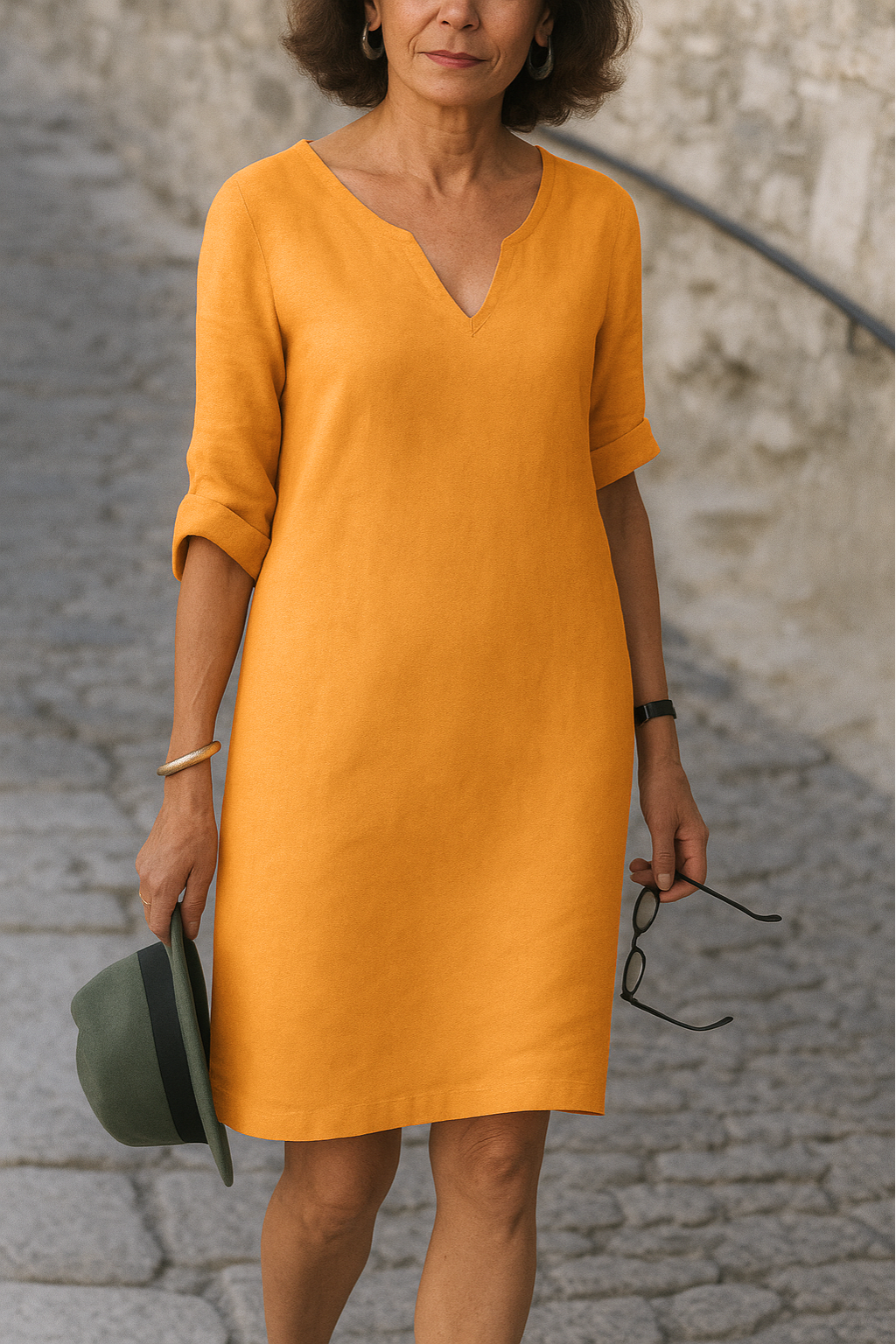 Soraya · Vestido fluido con escote en V – Silvia Morel