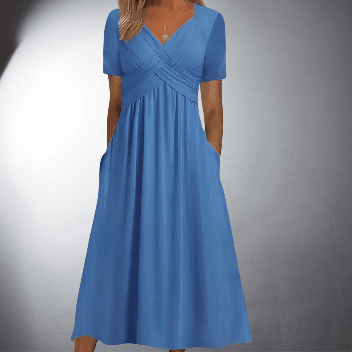 Marisa · Vestido midi con escote en V – Silvia Morel