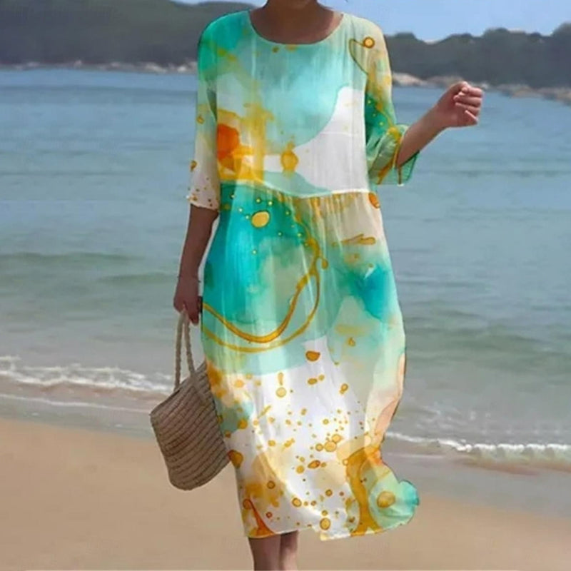 Sandra · Vestido estampado ligero de verano – Silvia Morel