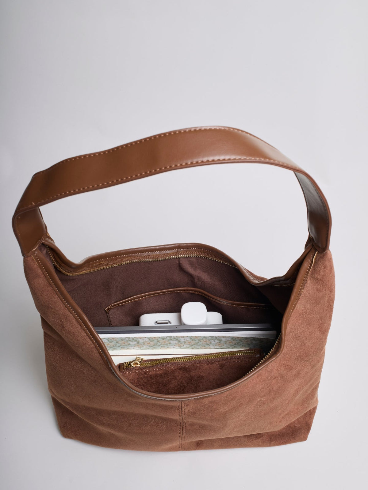 Tiare · Bolso bandolera efecto ante – Silvia Morel