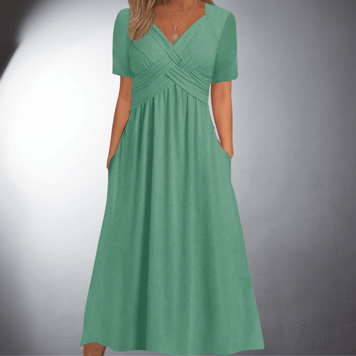 Marisa · Vestido midi con escote en V – Silvia Morel