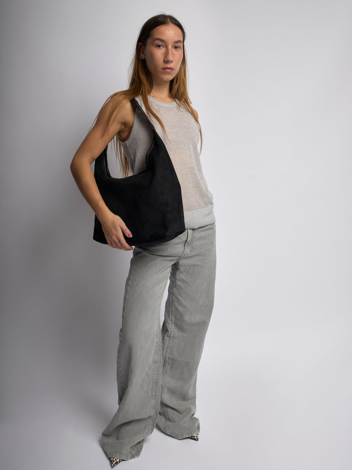 Tiare · Bolso bandolera efecto ante – Silvia Morel