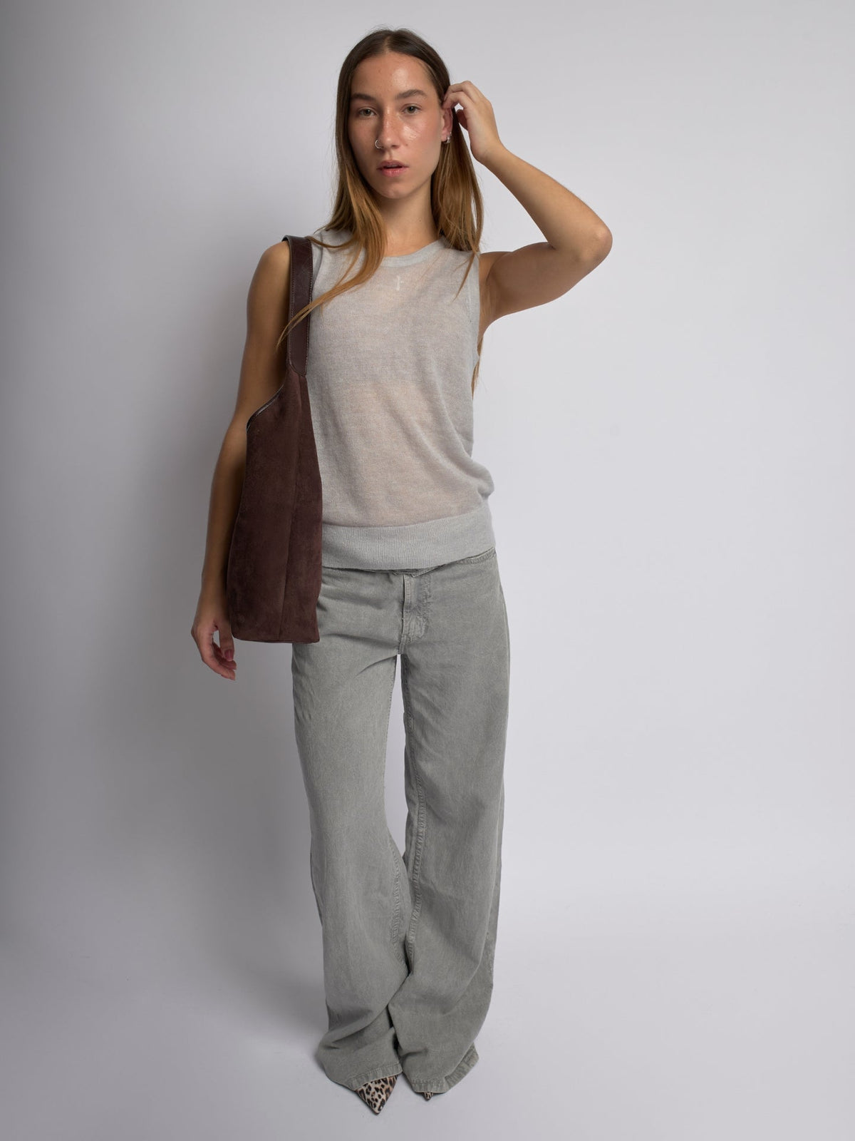 Tiare · Bolso bandolera efecto ante – Silvia Morel