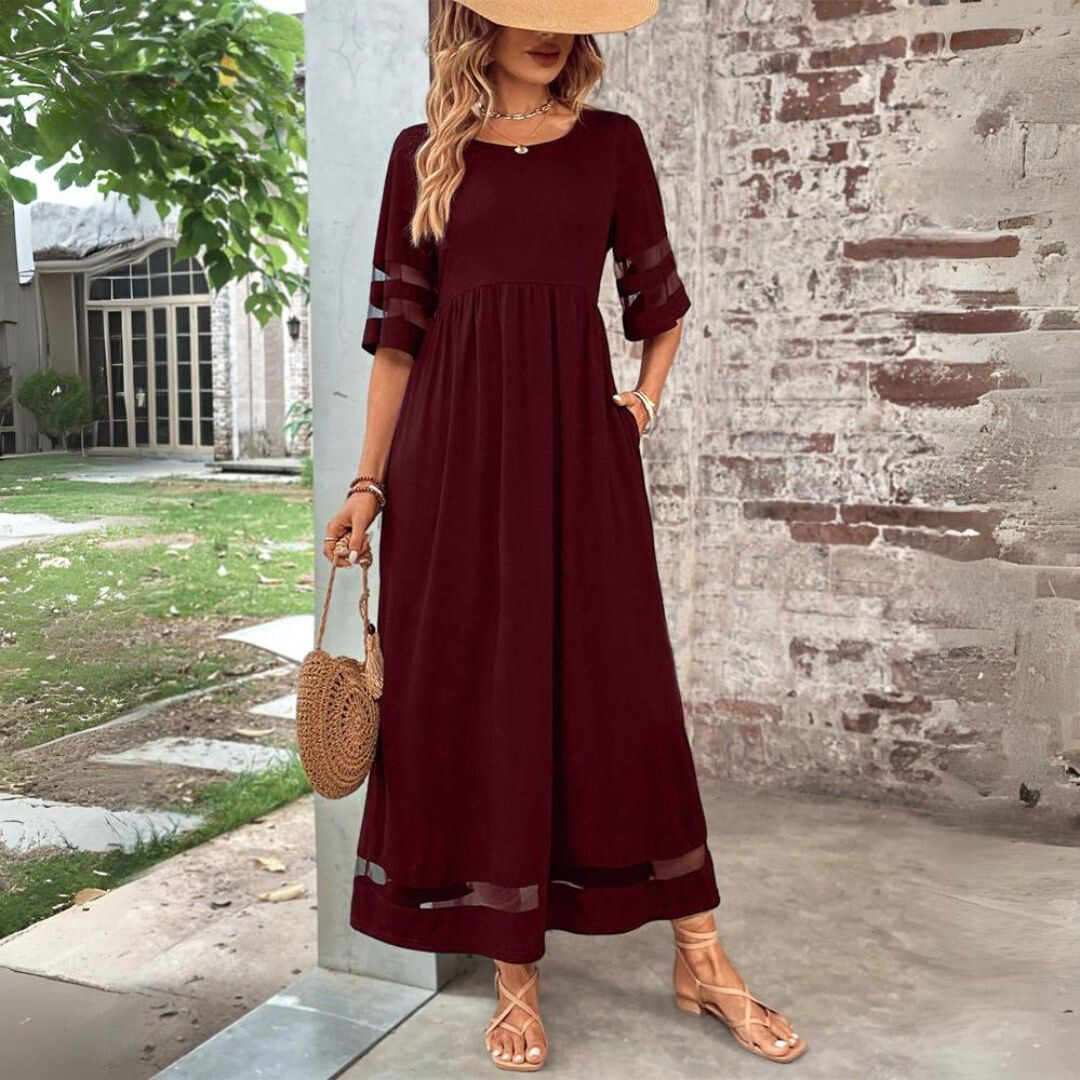 Arantxa · Vestido elegante de escote redondo – Silvia Morel