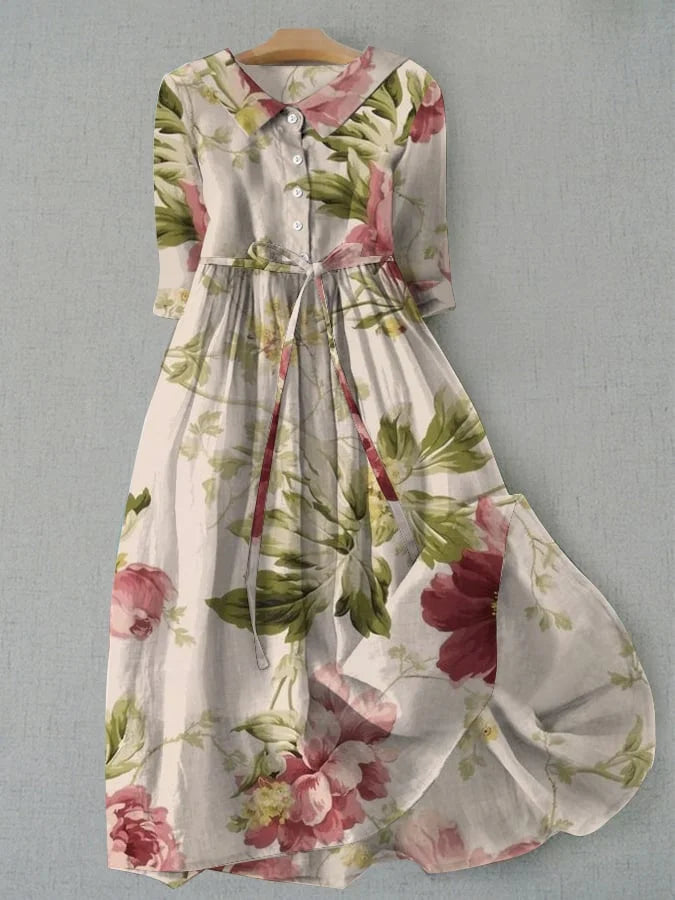 Aída · Vestido retro con cordón y encaje – Silvia Morel