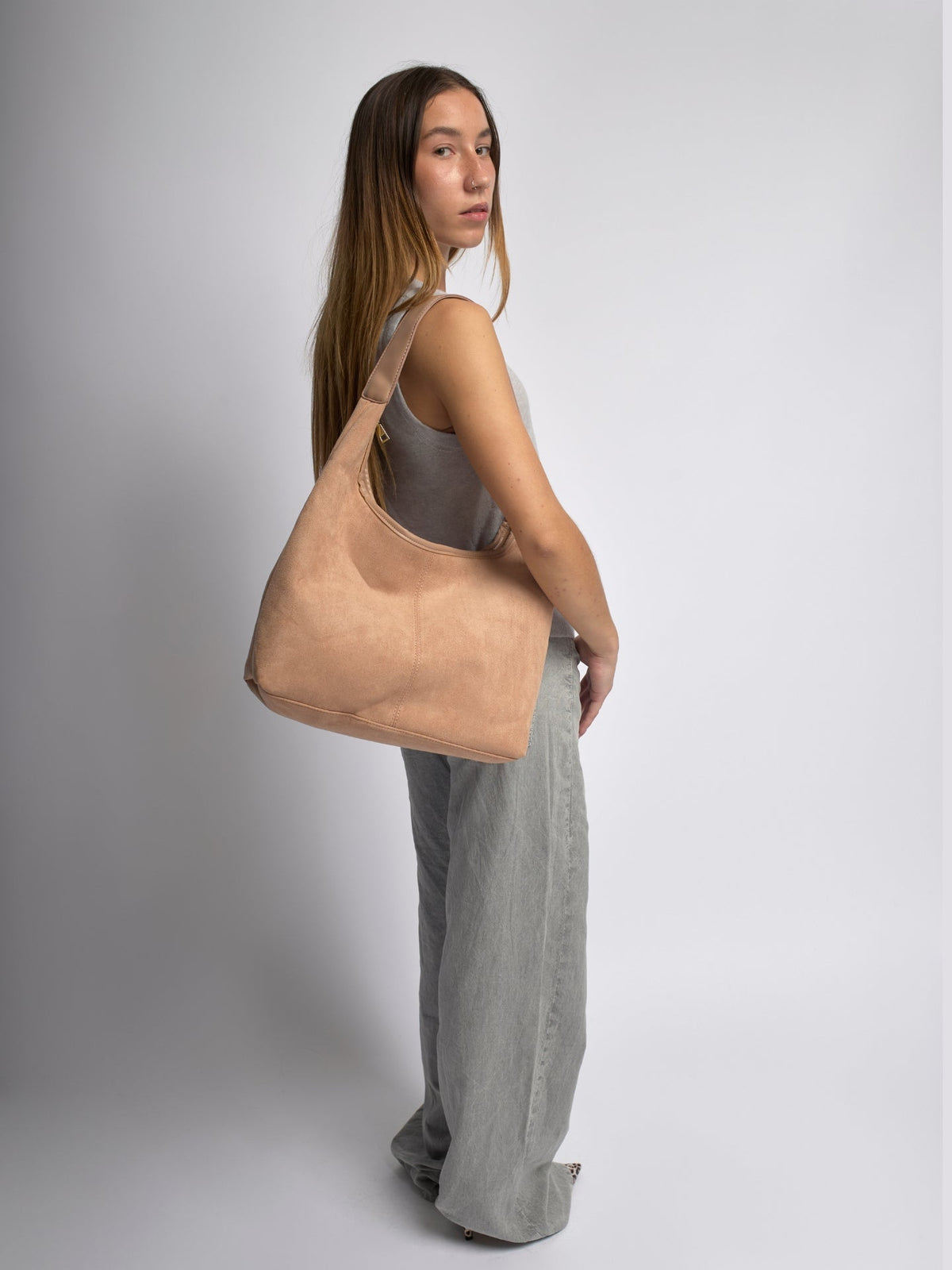 Tiare · Bolso bandolera efecto ante – Silvia Morel