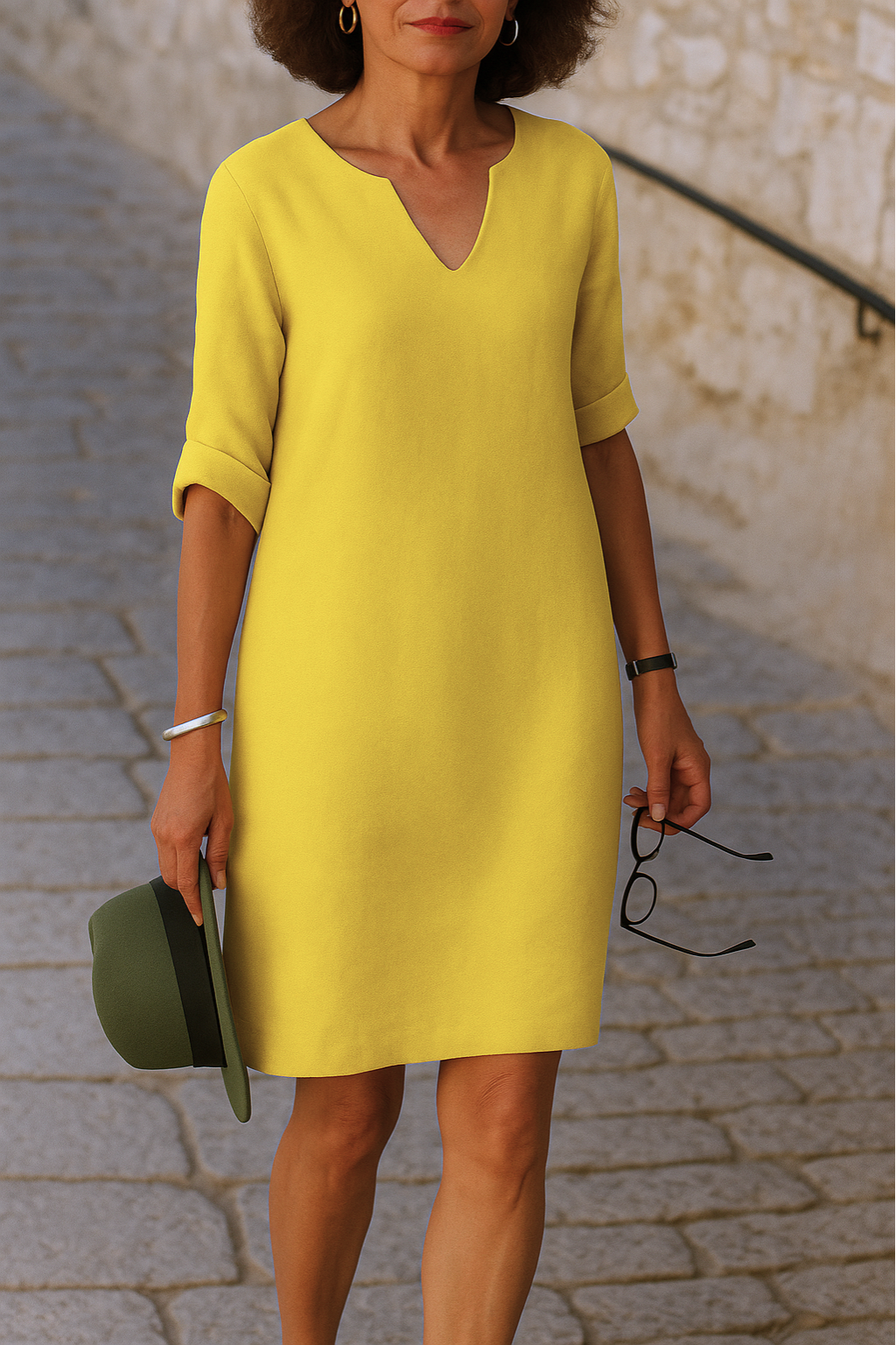 Soraya · Vestido fluido con escote en V – Silvia Morel