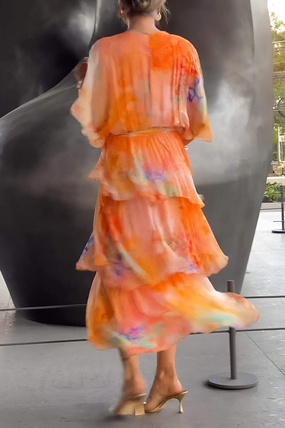 Olivia · Vestido largo bohemio acuarela – Silvia Morel