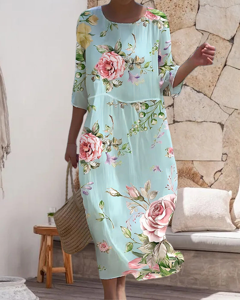 Sandra · Vestido estampado ligero de verano – Silvia Morel