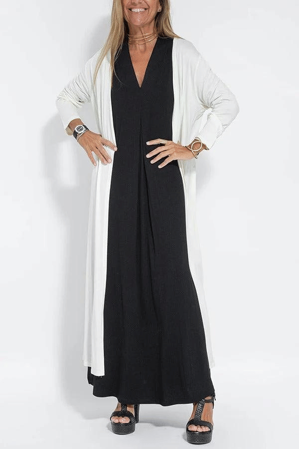 Mercedes · Vestido largo con chaleco – Silvia Morel
