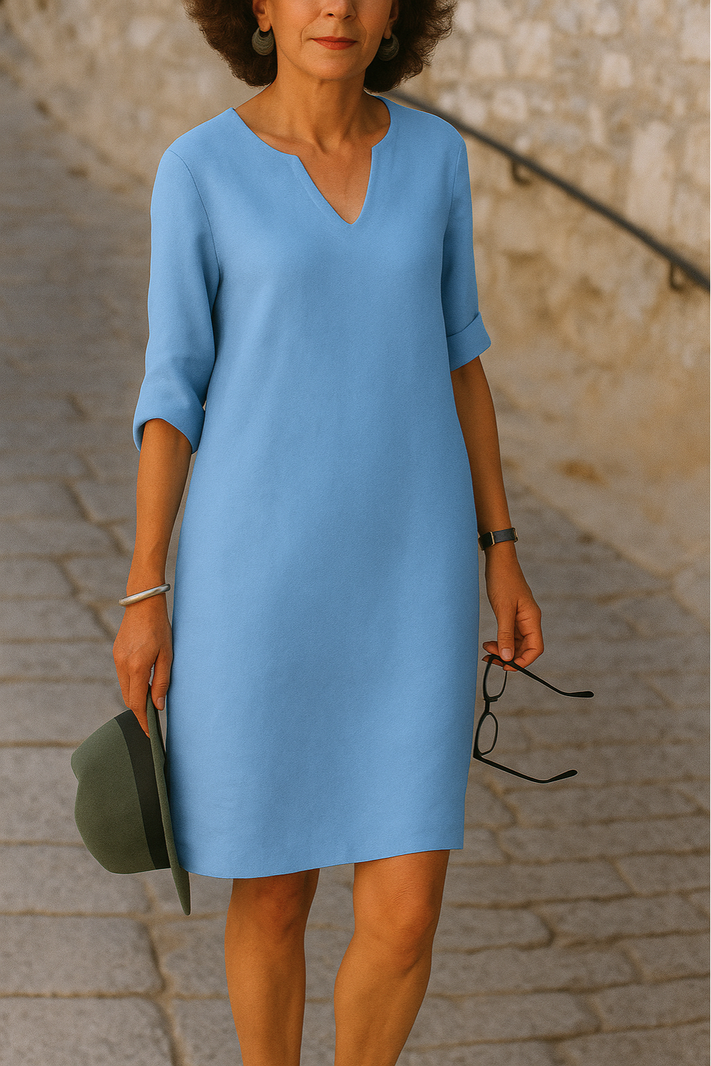 Soraya · Vestido fluido con escote en V – Silvia Morel