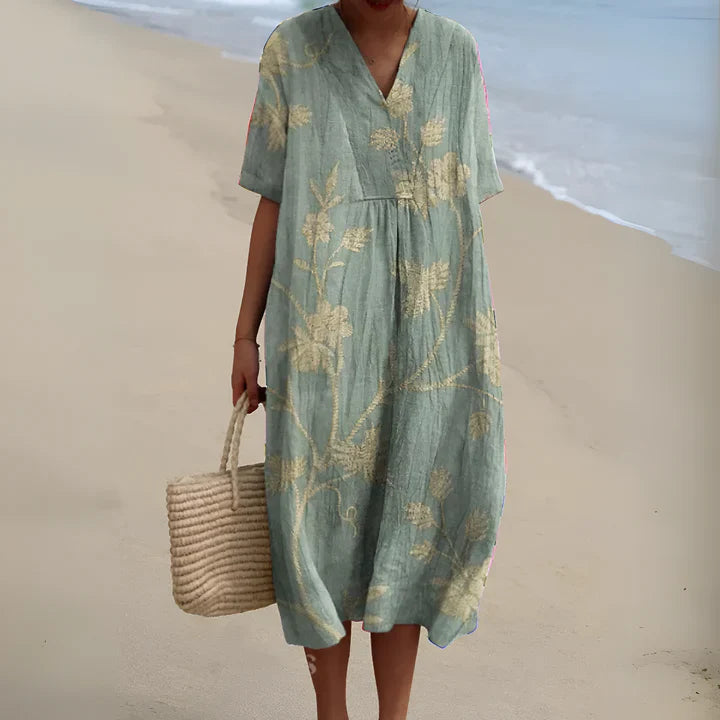 Magnolia · Vestido estampado fluido – Silvia Morel