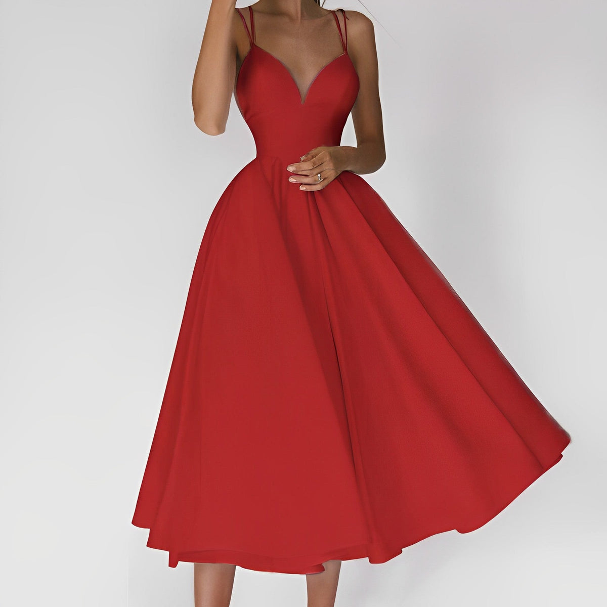 Valeria · Vestido midi con espalda cruzada – Silvia Morel