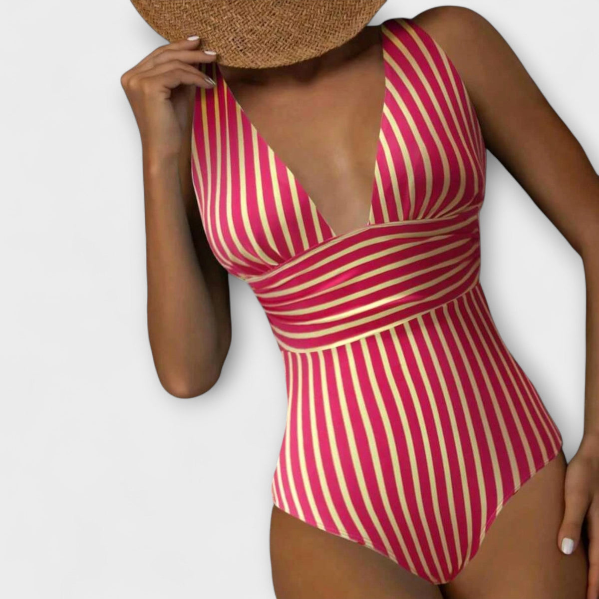 Cobquecura · Traje de baño de rayas – Silvia Morel
