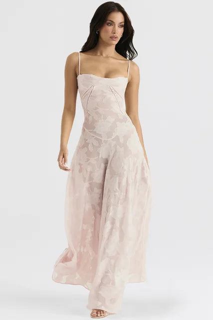 Alma · Vestido largo de flores – Silvia Morel