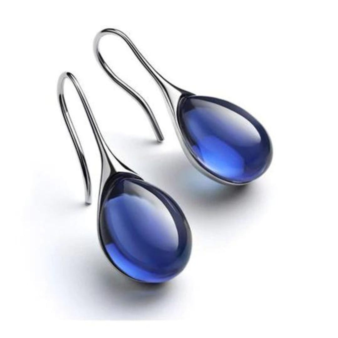 Aurora · Pendientes de gota de cristal – Silvia Morel