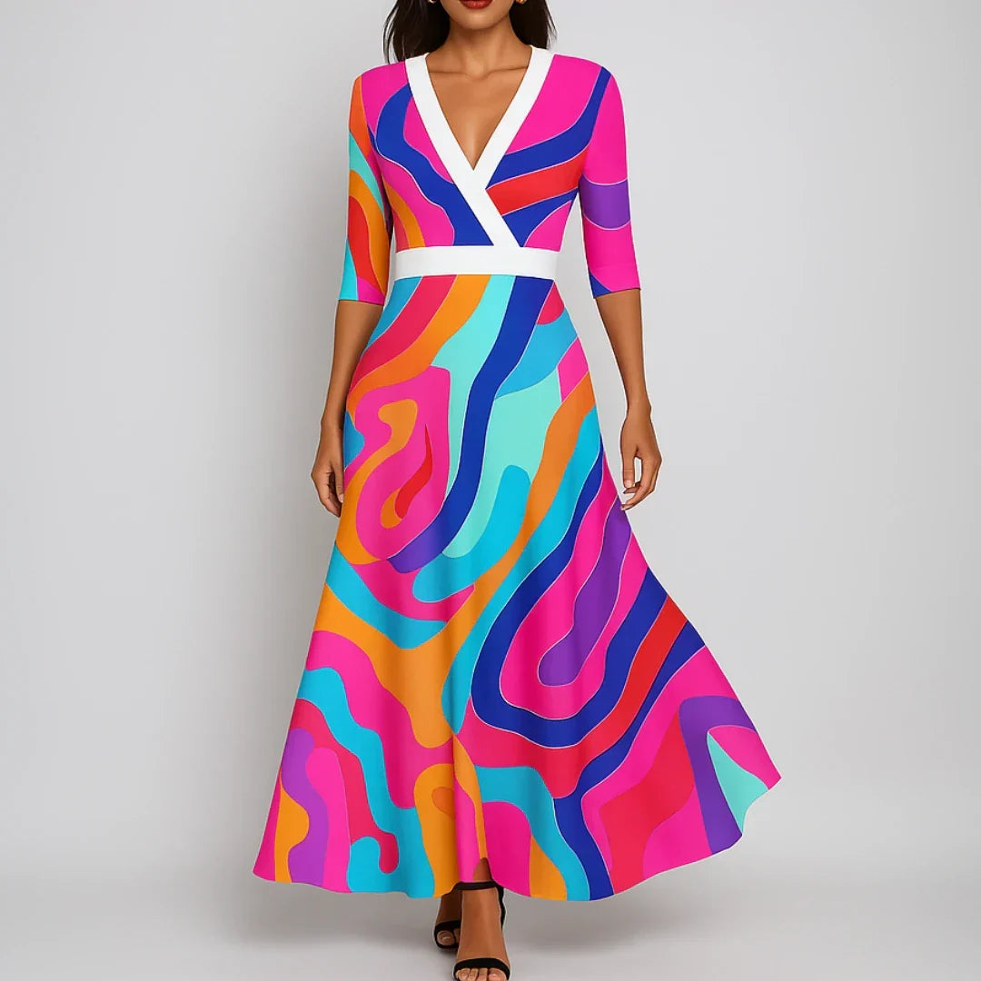 Lola · Vestido largo estampado – Silvia Morel