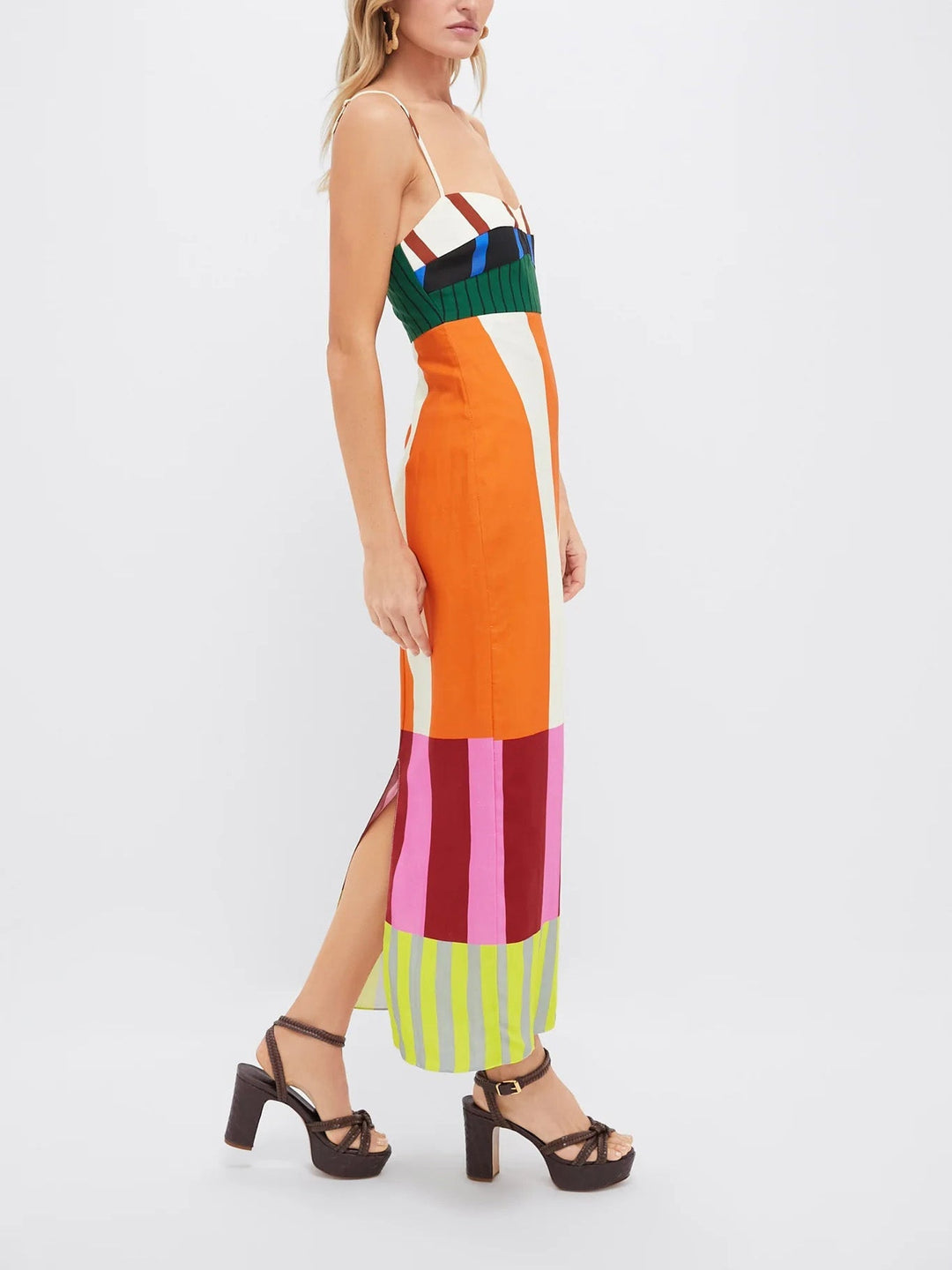 Adelaida · Vestido largo multicolor – Silvia Morel
