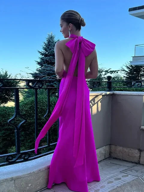 Laureana · Vestido con lazo en la cintura – Silvia Morel