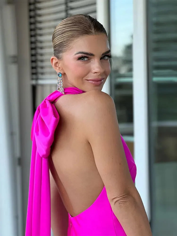 Laureana · Vestido con lazo en la cintura – Silvia Morel