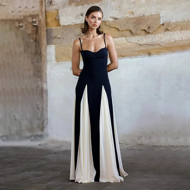 Lorenza · Vestido con detalles en contraste – Silvia Morel