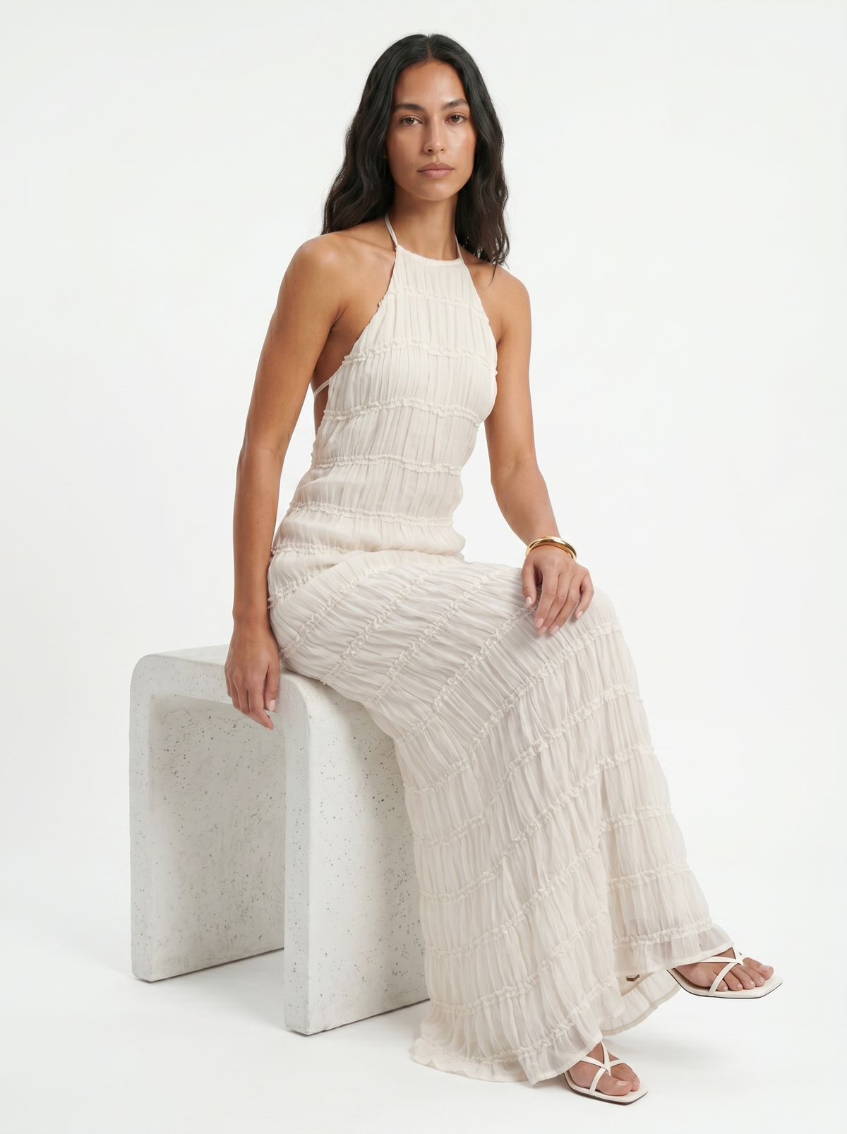 Maritza · Vestido largo halter de verano – Silvia Morel