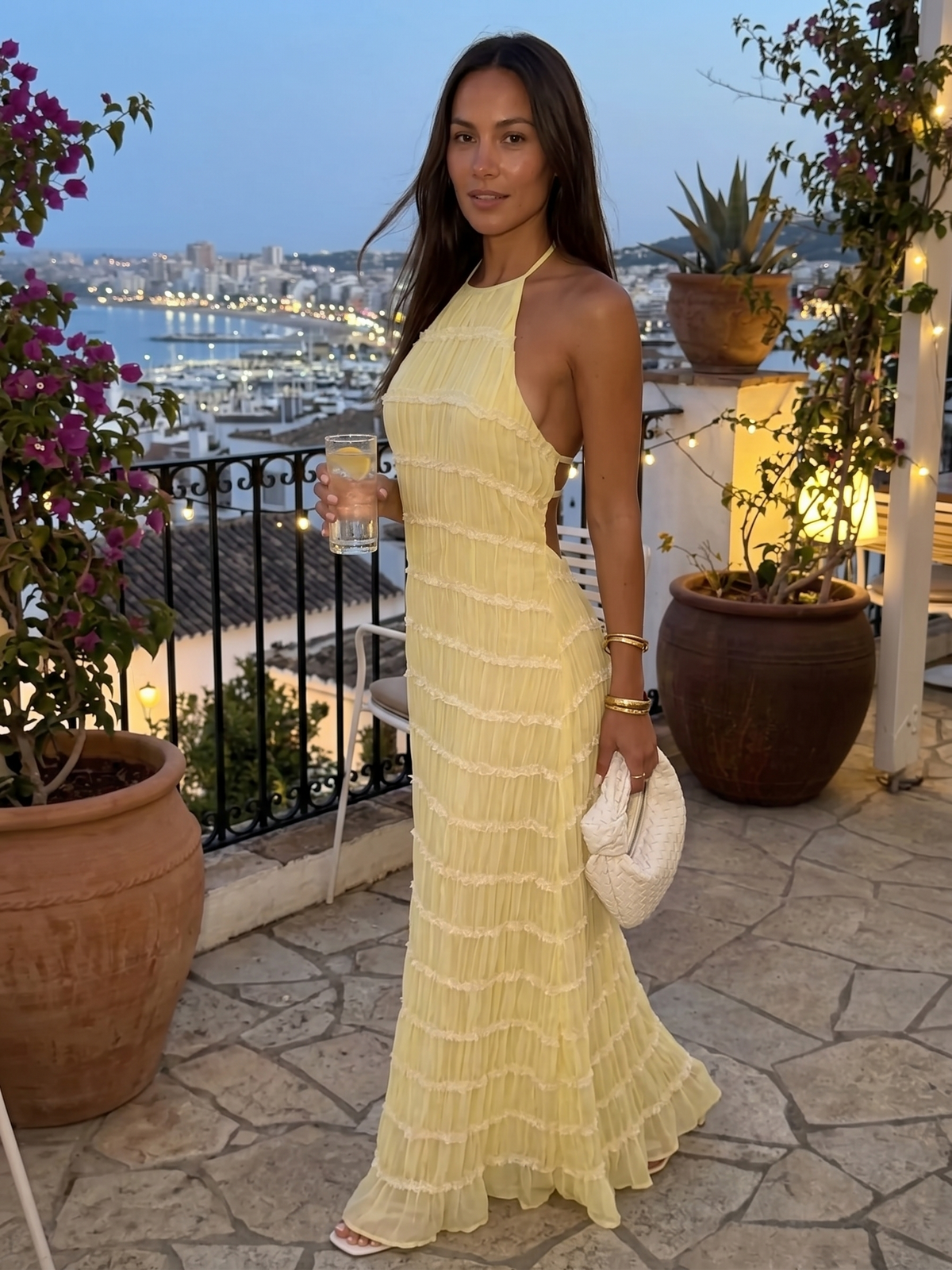 Maritza · Vestido largo halter de verano – Silvia Morel