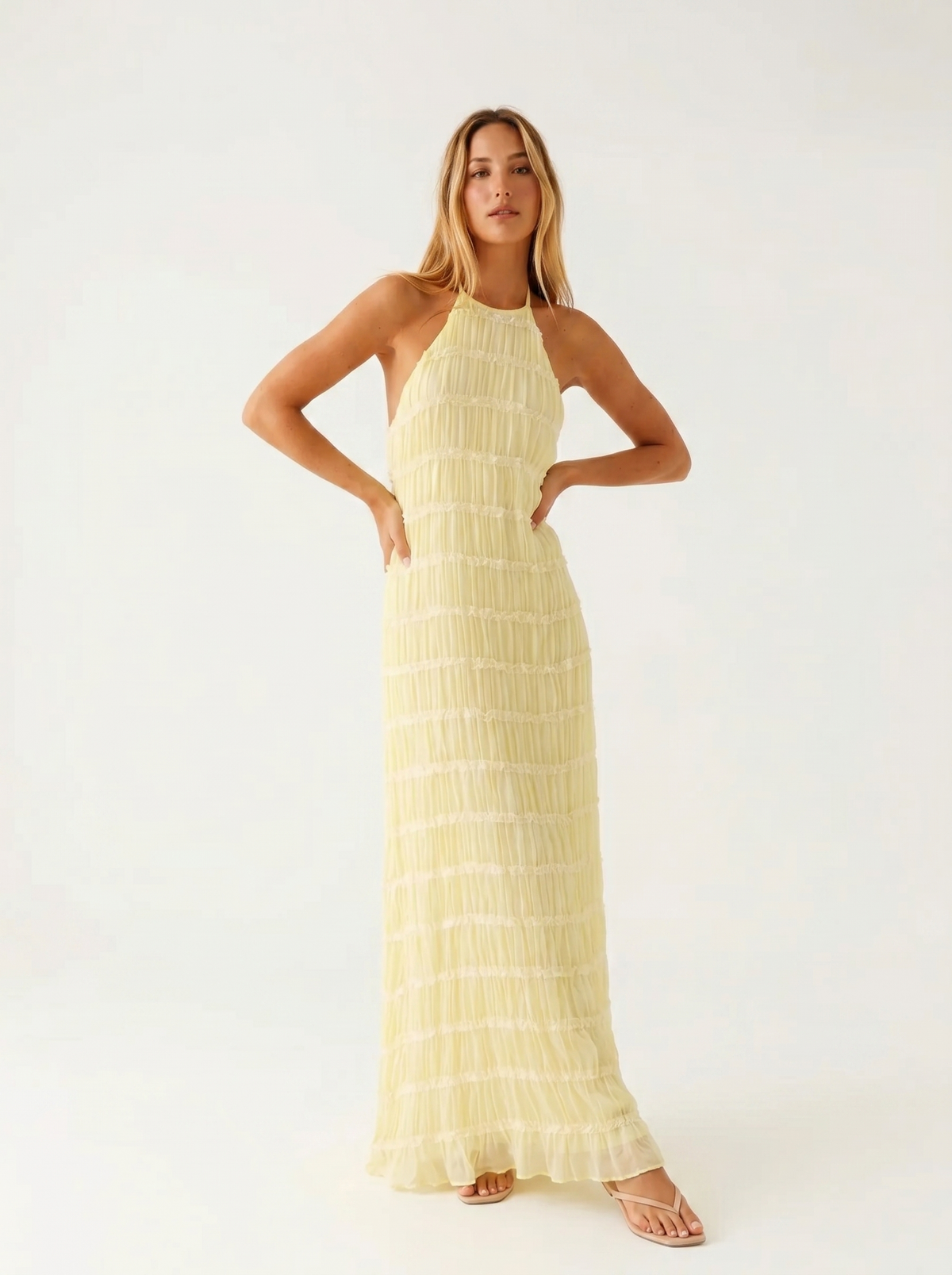 Maritza · Vestido largo halter de verano – Silvia Morel