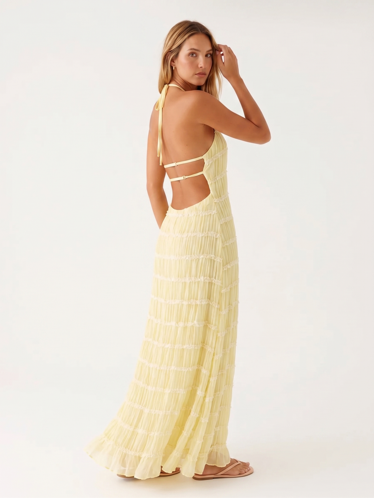 Maritza · Vestido largo halter de verano – Silvia Morel