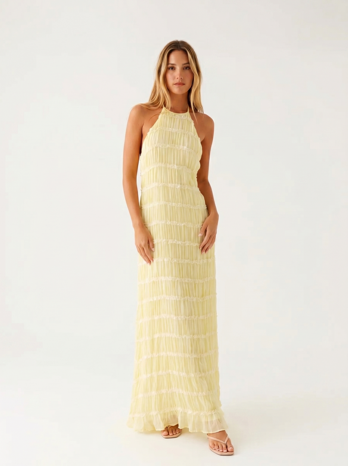 Maritza · Vestido largo halter de verano – Silvia Morel