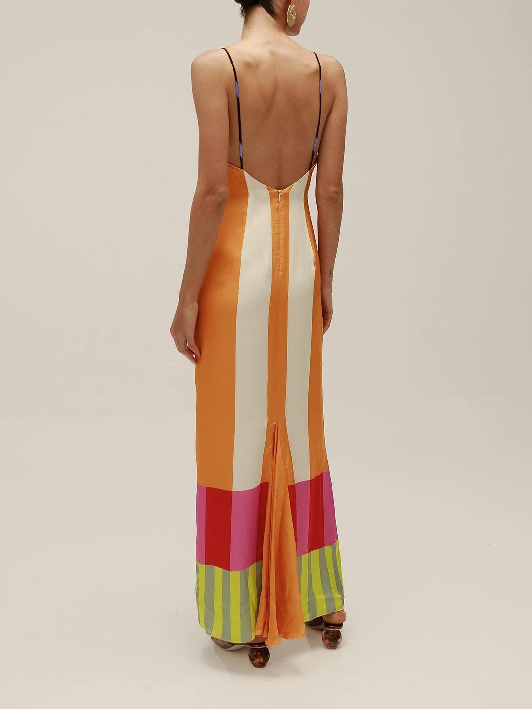 Adelaida · Vestido largo multicolor – Silvia Morel