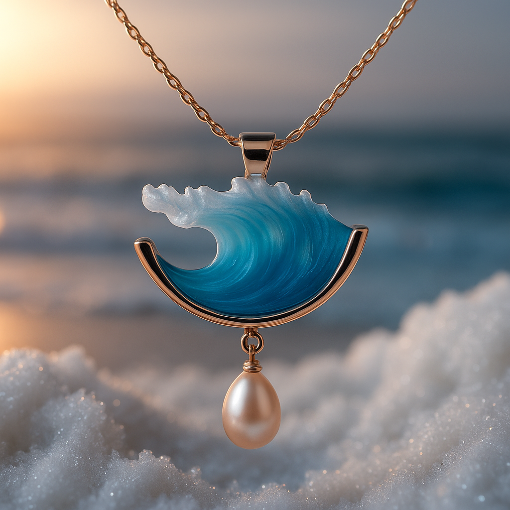 Espuma · Colgante de olas – Silvia Morel