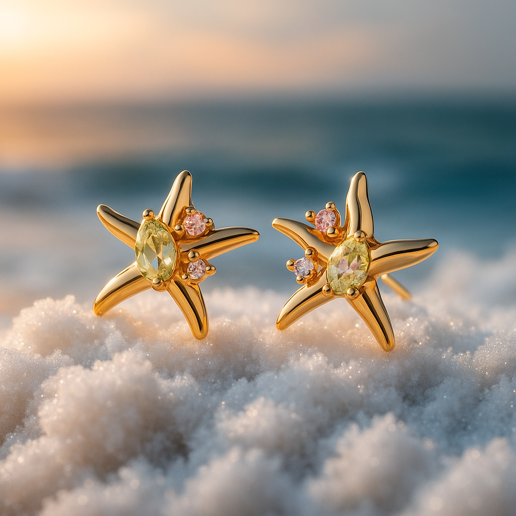 Estrellamar · Pendientes de estrella de mar – Silvia Morel