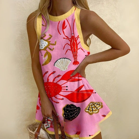 Luminosa · Vestido corto holgado de verano – Silvia Morel