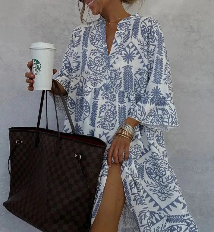 Nina · Vestido casual azul de verano – Silvia Morel