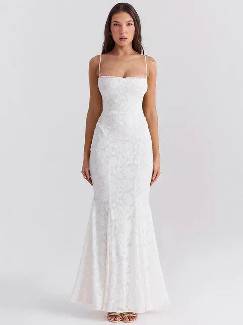 Raquel · Vestido largo con lazadas – Silvia Morel