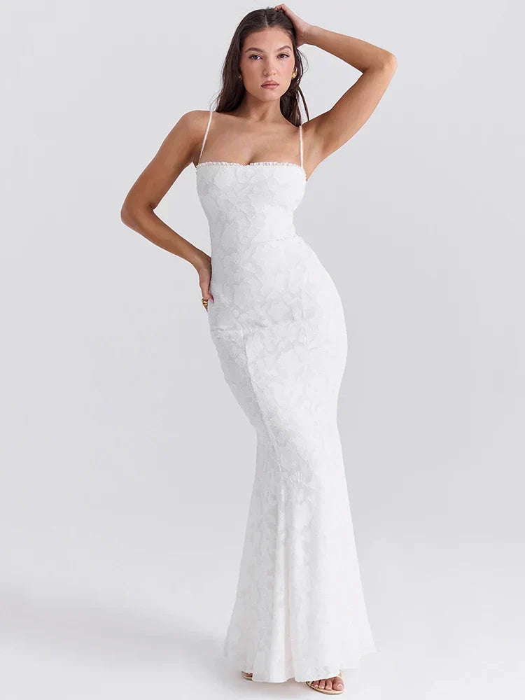 Raquel · Vestido largo con lazadas – Silvia Morel