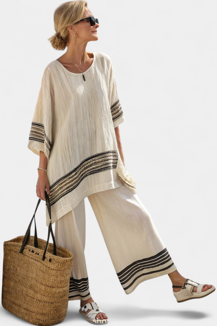 Paloma · Conjunto de rayas oversize – Silvia Morel
