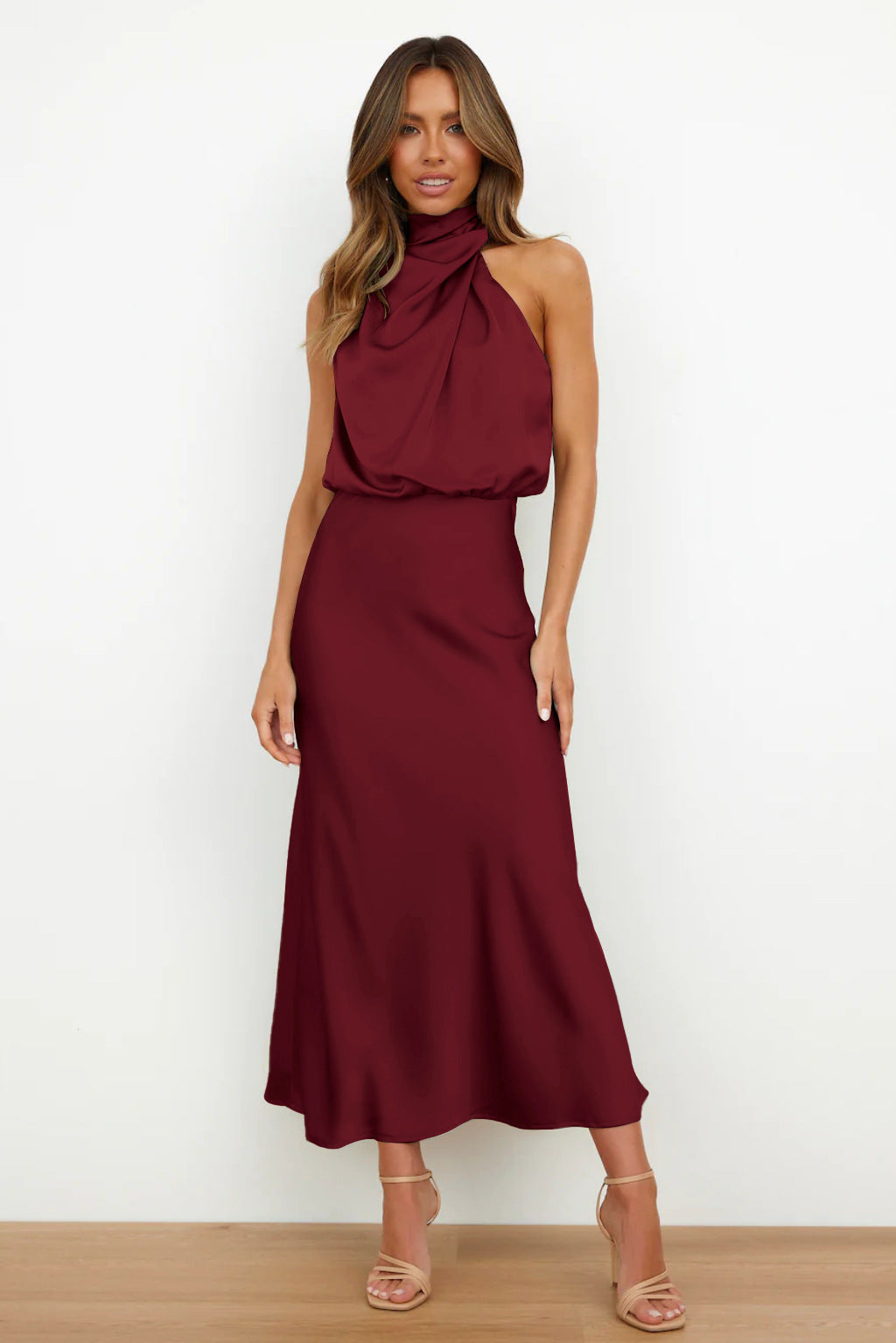 Leticia · Vestido largo sin mangas de gala – Silvia Morel