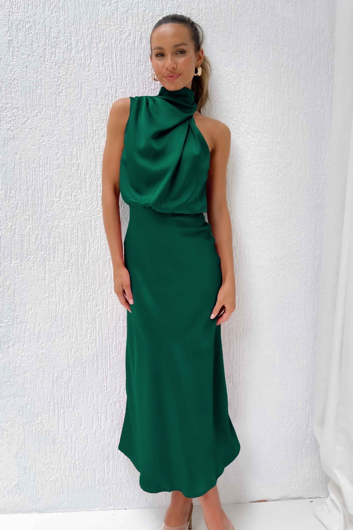 Leticia · Vestido largo sin mangas de gala – Silvia Morel